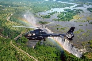 Helicopter Flip over the Victoria Falls