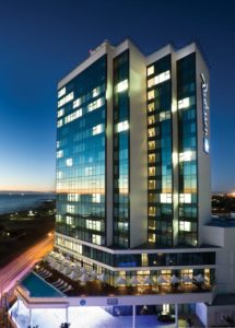 The Radisson Blu hotel in Summerstrand