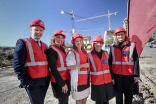 CTICC Team - ( L - R ) GM Operations, Aage Hansen; Acting CEO, Megan Arendse; Incoming CEO, Julie-May Ellingson, Chief Financial Officer, Fairoza Parker, Company Secretary, Miranda Thirion.