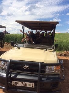 Guests excited to go on a game drive in the Big 5 Entabeni Safari Conservancy.