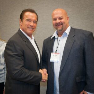 Arnold Schwarzenegger and Wayne Price.