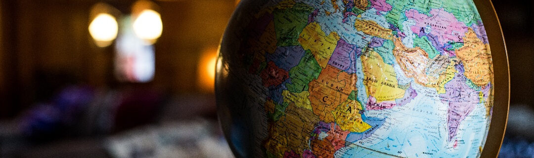 Africa on a globe