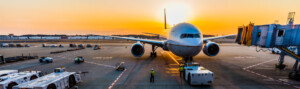 Plane at an airport