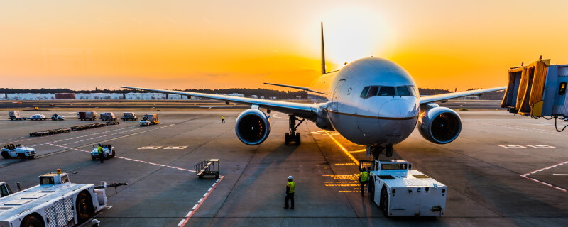 Plane at an airport