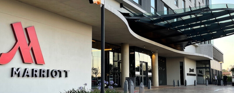 The entrance to Marriott Hotel Melrose Arch