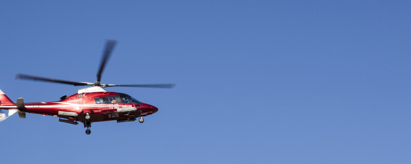 A helicopter in flight