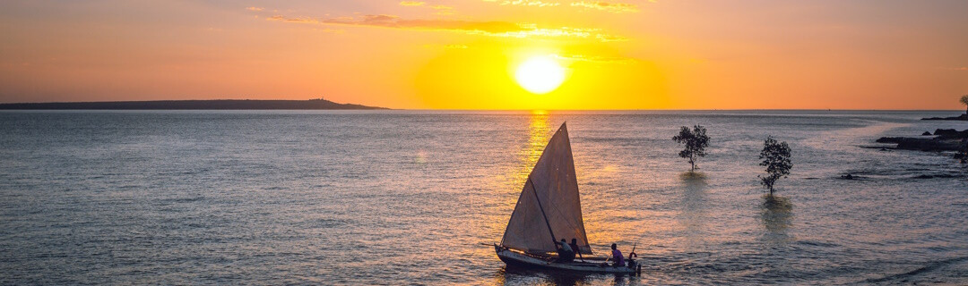 A gorgeous Madagascan sunset over the ocean