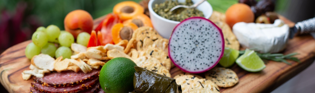 A delicious platter of finger foods