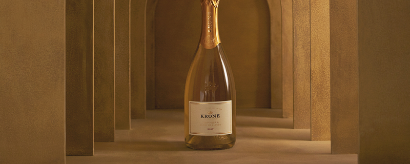 A bottle of Krone Amphora Blanc de Blancs 2020