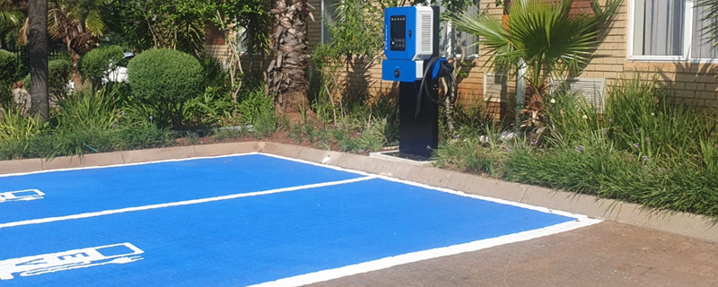 The EV charging station at ANEW Hotel Centurion Pretoria